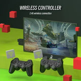 Consola de videojuegos M8, mando inalámbrico dual de 2,4 GHz, 4K, 10 000 juegos, 64 GB, retro, regalo de Navidad