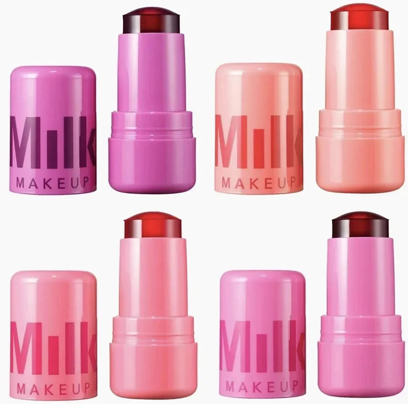 Lápiz labial 3 en 1 con leche, rubor en barra, colorete, agua refrescante, larga duración, acuarela, maquillaje mate multiusos.