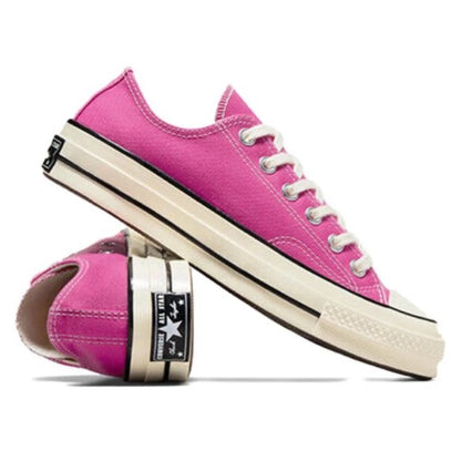 Zapatillas Converse All Star Low Casual de los años 70 para hombre y mujer, clásicas, de lona negra y rosa, transpirables, para caminar y andar en patineta.