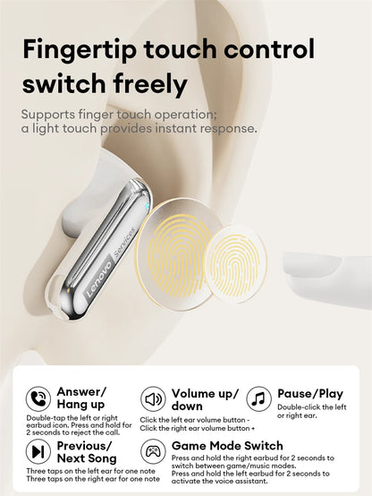 Original Lenovo LE230 New Bluetooth Earphones Wireless Headset TWS Touch Control Earbuds Hifi Headphone Waterproof Mic Earbuds