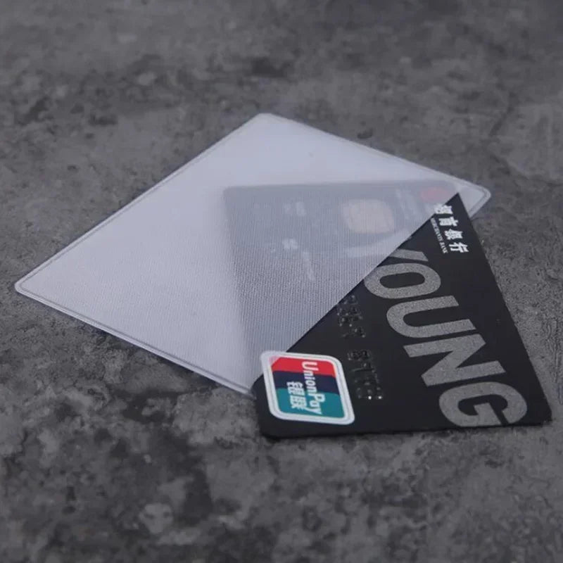 1/5/10pcs Clear Transparent Waterproof Card Cover Women Men Card Holder Case Credit Cards Bank ID Card Badge Protect Sleeve