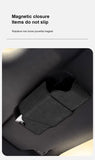 SEAMETAL Cowhide Sun Visor Glasses Holder Premium Leather Wear-Resistant Sunglasses Protective Box Auto Eyeglasses Storage Case