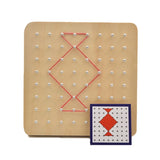 Montessori Baby Creative Toy Graphics Rubber Tie Nail Boards with Cards Childhood Education Preschool Kids