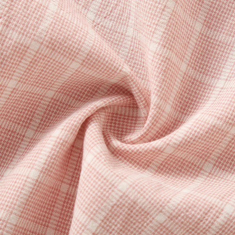 Plus Size Japanese Minimalist Checked Women Pajamas Trousers Women Soft Home Pants Loose Casual Pants Elastic Waist Home Pants