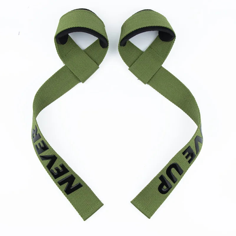 1 par de correas antideslizantes para mancuernas de gimnasio, correas para levantamiento de pesas, equipo de fitness CrossFit, muñequeras para entrenamiento de ejercicios de levantamiento.