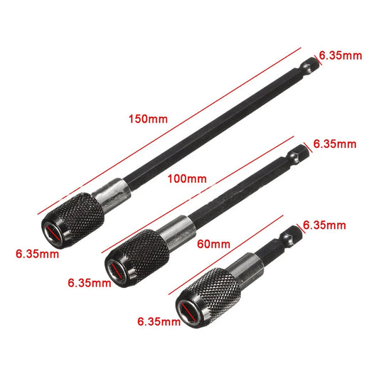 1/4 Inch Hex Shank Quick Release Electric Drill Magnetic Screwdriver Bit Adjustable Extension Holder Bar Shank Power Tool