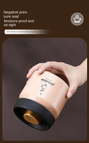 316 Stainless Steel Vacuum Coffee Storage Container Airtight Light-proof Tea Spice Food Storage Jar Kitchen Tool