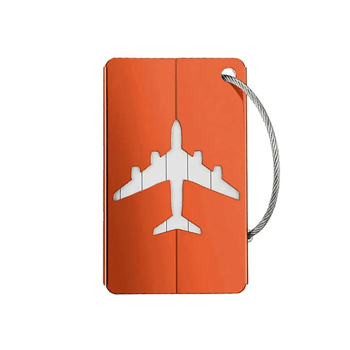 Aluminium Alloy Aircraft Luggage Tag with Name Travel Luggage Tag ID Card Anti-lost Solid Color Travel Accessories