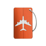 Aluminium Alloy Aircraft Luggage Tag with Name Travel Luggage Tag ID Card Anti-lost Solid Color Travel Accessories