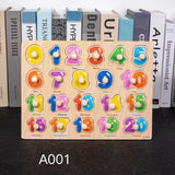 Toddler Wooden Peg 3D Puzzles Kids Toys Alphabet Montessori Education Learning Toys Great Preschool Gift for Girls and Boys