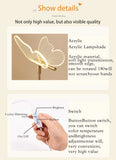Butterfly Led Table Lamp Retro Gold Acrylic Desk Lamps Hotel Villa Art For Living Room Bedside Desktop Decor Led Night Lights