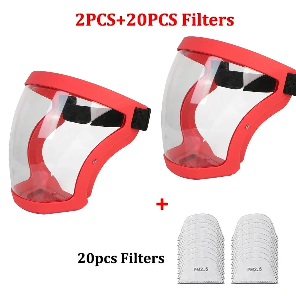 Protector facial transparente, mascarilla de protección laboral, pantalla protectora, accesorios de cocina, aparatos electrónicos 