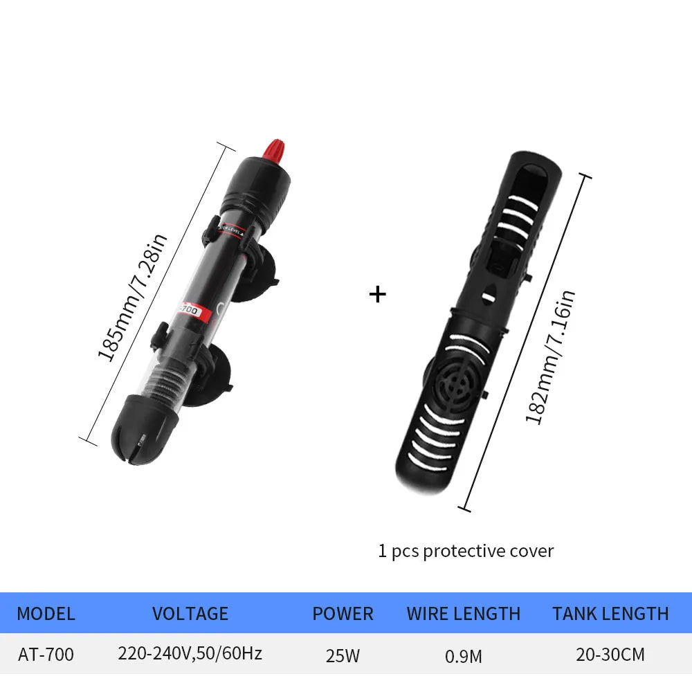 AC220-240V, 50HZ AT700 Fish Tank Thermostat Automatic Constant Temperature Heating Rod 25w 50w 100w 200w 300w Glass Heating Rod