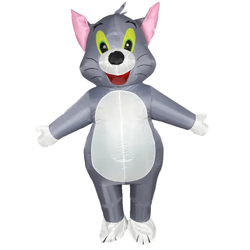 Disney Mickey Minnie Mouse Inflatable Costume Cosplay Anmine Blue Lilo & Stitch Role Play Blow Up Deluxe Halloween Carnival Prop