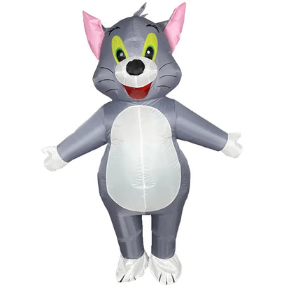 Disney Mickey Minnie Mouse Inflatable Costume Cosplay Anmine Blue Lilo & Stitch Role Play Blow Up Deluxe Halloween Carnival Prop