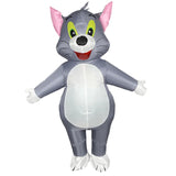 Disney Mickey Minnie Mouse Inflatable Costume Cosplay Anmine Blue Lilo & Stitch Role Play Blow Up Deluxe Halloween Carnival Prop