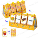 92Pcs Food Vocabulary Flashcards for Kids Double Side Parent-Child Interaction English Card Educational Learning Cards