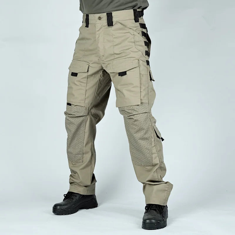 Tactical Pants Men Multi-Pocket Outdoor Cargo Pants Military Combat Trousers Men's Wear-Resistant Hiking Work Trousers Male