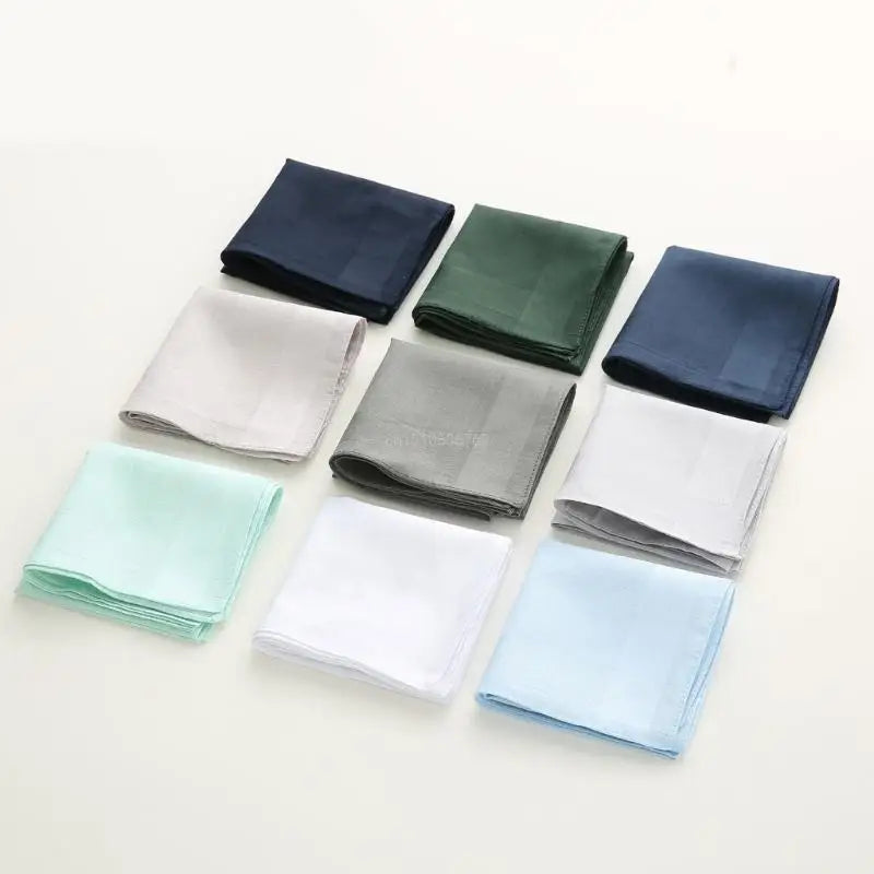 Men High Quality Cotton Handkerchief To Send Elders Square Scarf Retro Napkin Soft Sweaty Women Quick Drying Pocket Handkerchief