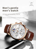 LIGE Casual Men Watch Luxury Leather Waterproof Sport Quartz Wristwatch Chronograph Military Watch for Men Relogio Masculino