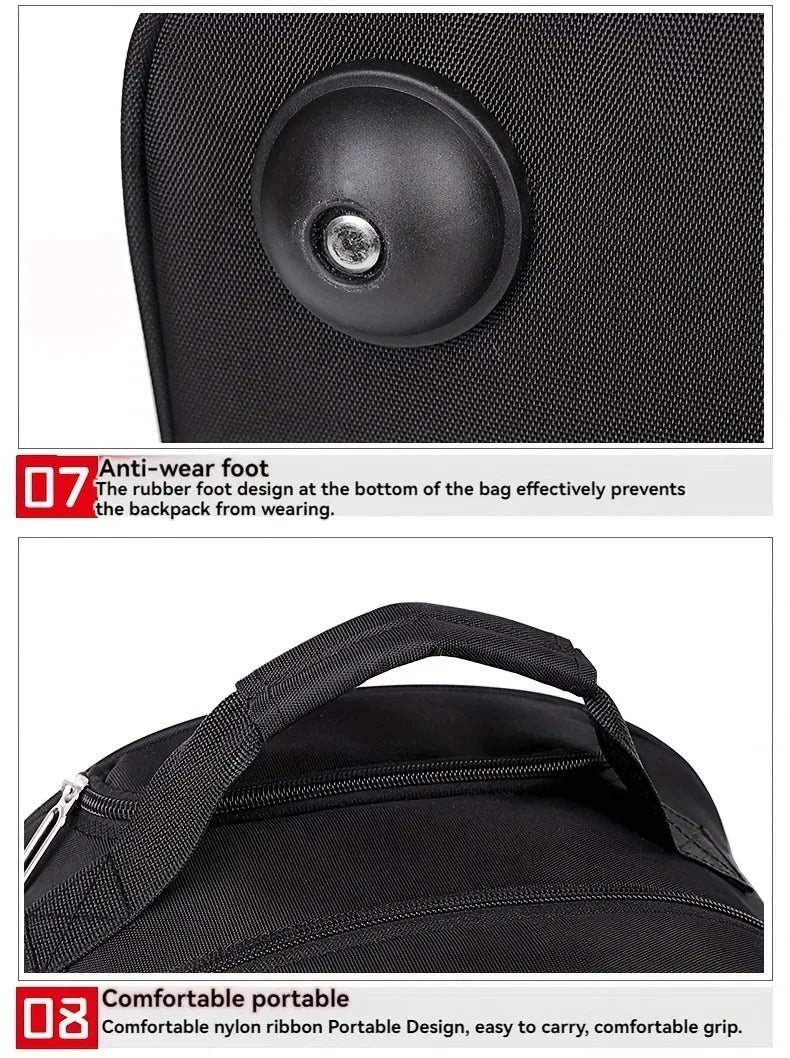 Large Capacity Travel Backpack With Wheels, Multi Layer Trolley Luggage Bag, Multifunctional Weekender Overnight Bag Rucksack