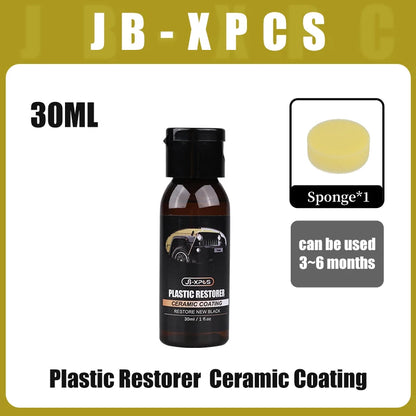 Car Plastic Restorer Ceramic Coating 2-3 Years Long-Lasting Protect Repair Whitening Black Shine Plastic Trim &amp; Rubber Care