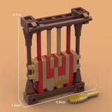 MOC Notice Board Building Blocks Bee Farm Fountain Bonfire Stove Medieval Town Street View Water Wall Bridge Road Sign Brick Toy