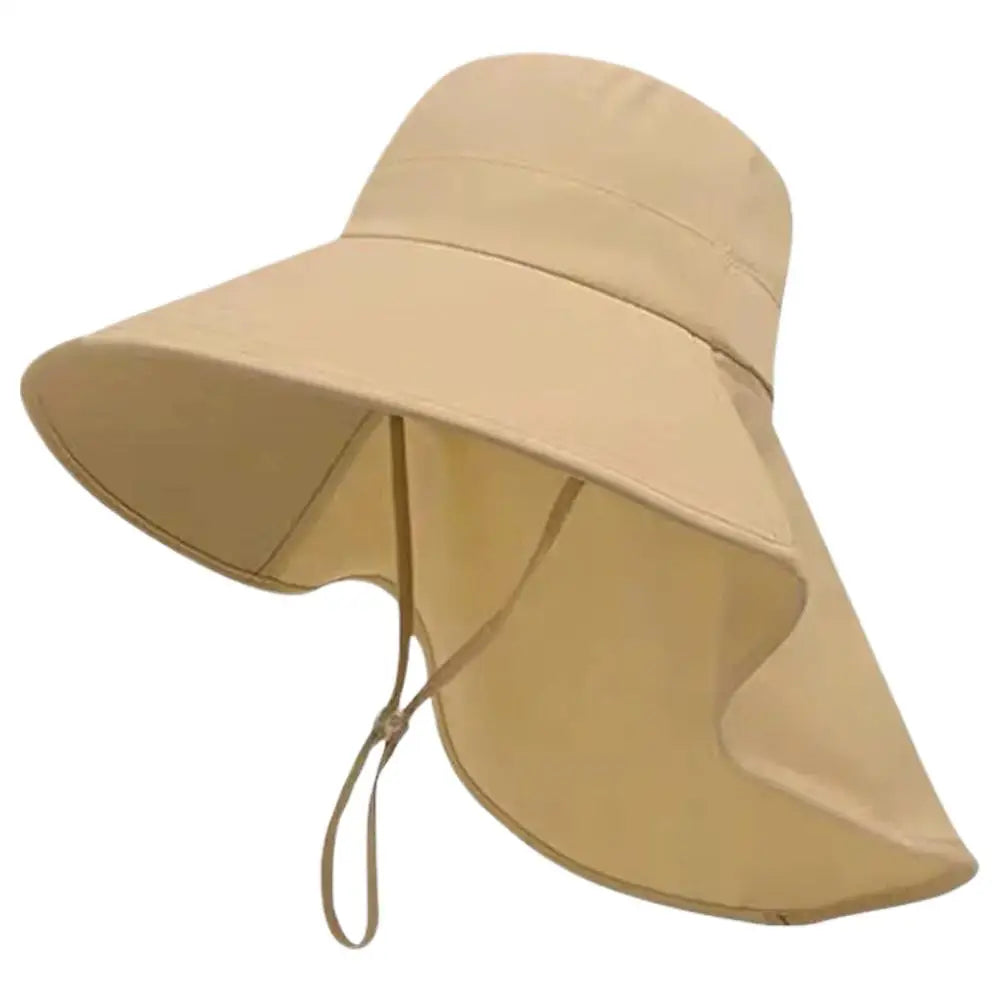 Protection Sun Hat Polyester Fiber Wide Brim with Neck Cover Cooling Quick Dry for Beach Hiking Fishing Gardening Outdoor Activities
