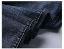 Wthinlee New Business Men's Jeans Casual Straight Stretch Fashion Classic Blue Black Work Denim Trousers Male Brand Clothing