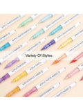 Languo 9pcs/box Soft Brush Acrylic Marker Pen Set, DIY Hand Drawn, Paint Art Markers pens, Student Graffiti Acrylic Paint Pens, M720