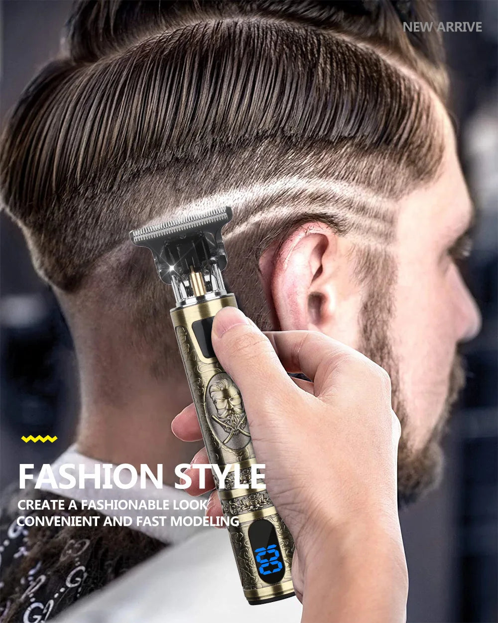 T9 LCD Electric Hair Trimmer Oil Shaving Head Electric Clipper Engraving Electric Clipper Hair Precision Trimmer for Men Care