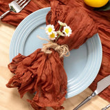 Set of 12 Gauze Cheesecloth Napkins Cloth Bulk Dinner Table Napkins for Home Wedding Valentine's Party Event Table Decoration