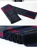 Designer Brand Plaid Men's Cashmere Scarf Winter Warm Scarves Shawls Casual Business Long Wraps Pashmina Christmas Gift for Man