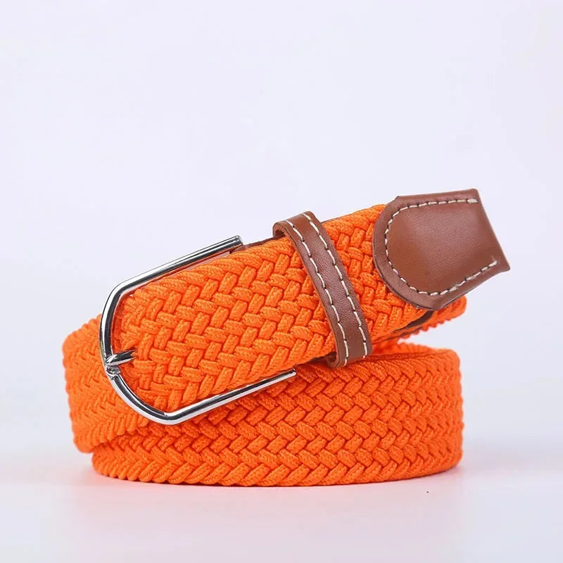 Women's Belt Fashion Casual Woven Elastic Belt Outdoor Sports Military Tactical Strap Climbing Work Belt Unisex Jeans Pants