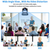 Runpu 1080P/60fps NDI Conference PTZ Video Camera 12/20/30x Zoom Ai Auto Tracking PTZ SDI Camera HDMI USB Outputs Support POE