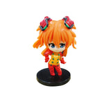 Bandai 1Pcs Random Style 10CM 2025 Anime EVA Asuka Ayanami Rei Q Version Kawaii Figure PVC Model Toys Doll Gift