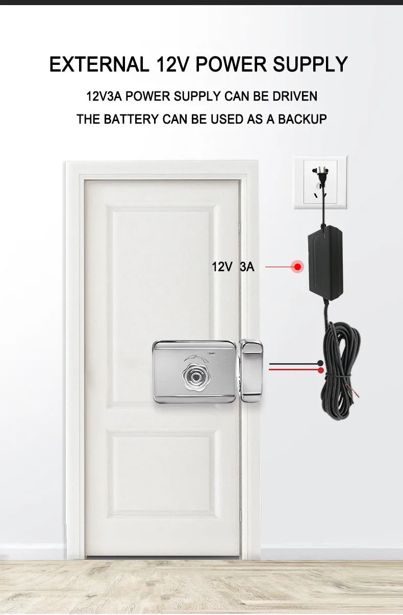 Tuya WIFI Double Side Fingerprint Lock Waterproof Outdoor Gate Passcode Rfid Card Keyless Smart Door Lock
