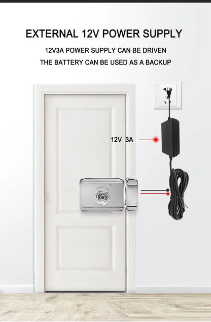 Tuya WIFI Double Side Fingerprint Lock Waterproof Outdoor Gate Passcode Rfid Card Keyless Smart Door Lock