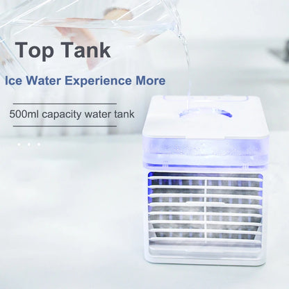 2025 New Portable Air Conditioner with Ultraviolet Germicidal Lamp USB Air Cooler Desktop Mini Cooling Fan