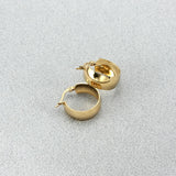 Stainless Steel Earrings for Women, Simple Plain Round Earrings, Gold Color, Wide Fashion Jewelry, Party Gift, 21mm, 31mm, 39mm Width