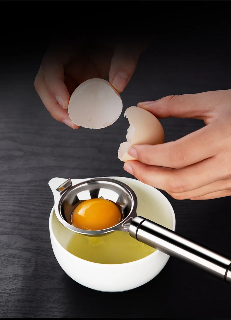 Egg White Separator Stainless Steel Tools Eggs Yolk Filter Gadgets Kitchen Accessories Separating Funnel Spoon Divider Utensils