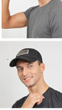 Black Mesh - Backed Baseball Cap with American Flag Patch - Stylish and Patriotic Accessory