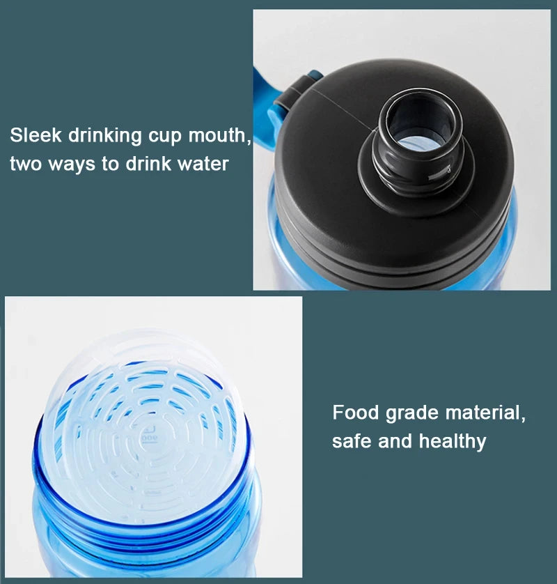 2L 3L Large Capacity Sport Water Bottle With Filter Eco-Friendly Plastic Water Cup Portable Fitness Drink Bottle Kettle BPA Free