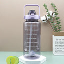2025 Spring/Summer 2L Large Capacity Outdoor Plastic Bouncing Straw Sports Water Bottle Leak-proof Portable Refill Cups