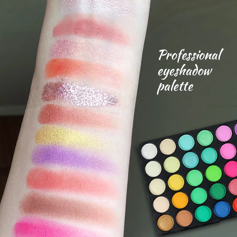 Shimmer Matte Eyeshadow Palette, 120 Colors, Natural, Waterproof, Long-Lasting, Makeup Set with 20 Makeup Brushes, Cosmetic Kit