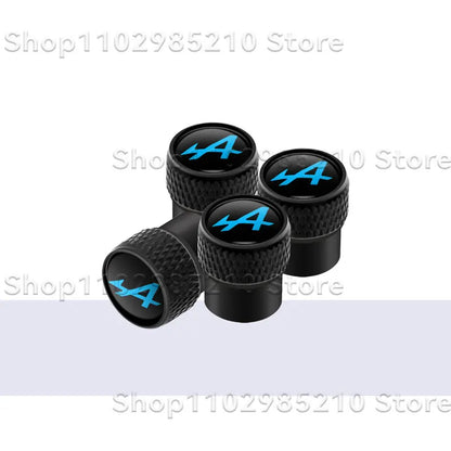 4Pcs/Set A Alpine Logo Car Wheel Tire Valve Stem Caps Dust Rim Covers Decor For Clio Scenic Logan Megane Captur Kadjar Duster