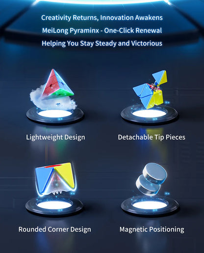 Cubo mágico magnético MOYU Meilong M 3X3 2X2 Pyraminx Cubing Cubo de velocidad profesional 3x3x3 Rompecabezas de velocidad Juguete para niños Cubo mágico