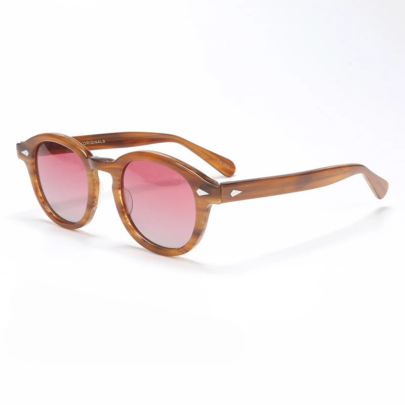 Polarized Sunglasses for Men and Women, UV400 Johnny Depp Lemtosh Style, Retro Acetate Frame, Eyeglasses Eyewear for Men