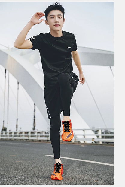 Marathon Air Cushion Men Sports Running Shoes Breathable Lightweight Women's Comfortable Athletic Nonskid Carbon Plate Sneakers