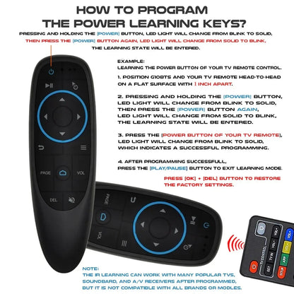 G10S G10SPRO G10BTS G10SPROBT Air Mouse Voice Remote Control 2.4G Wireless Gyroscope IR Learning for Android TV Box PC